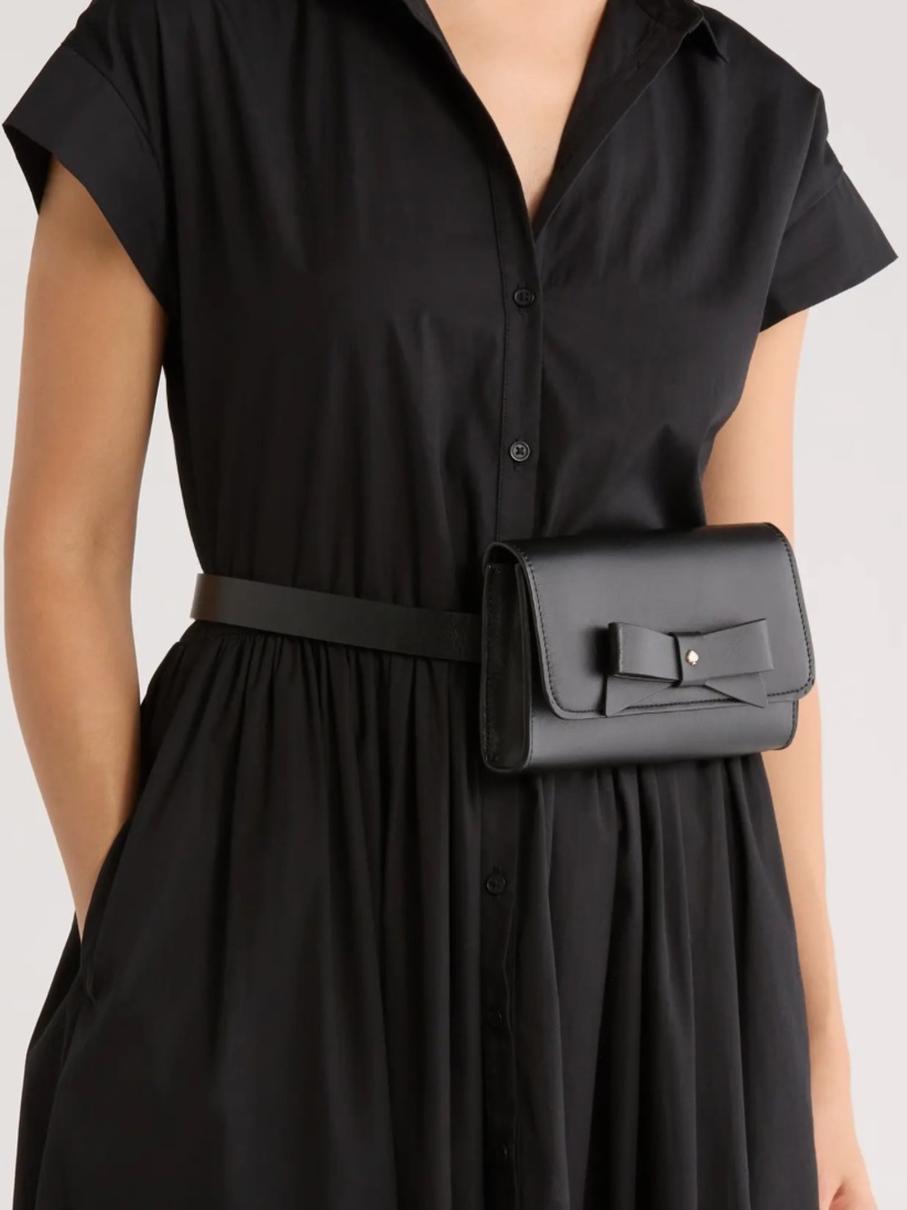 NEW Kate Spade Black LEATHER BELT BAG L/XL